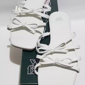 WILD FABLE KRISTEN FLAT SANDALS WHITE